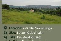 1.4 Acres Of Land For Sale In Kitende Ssekiwunga At 550m Uganda Shillings